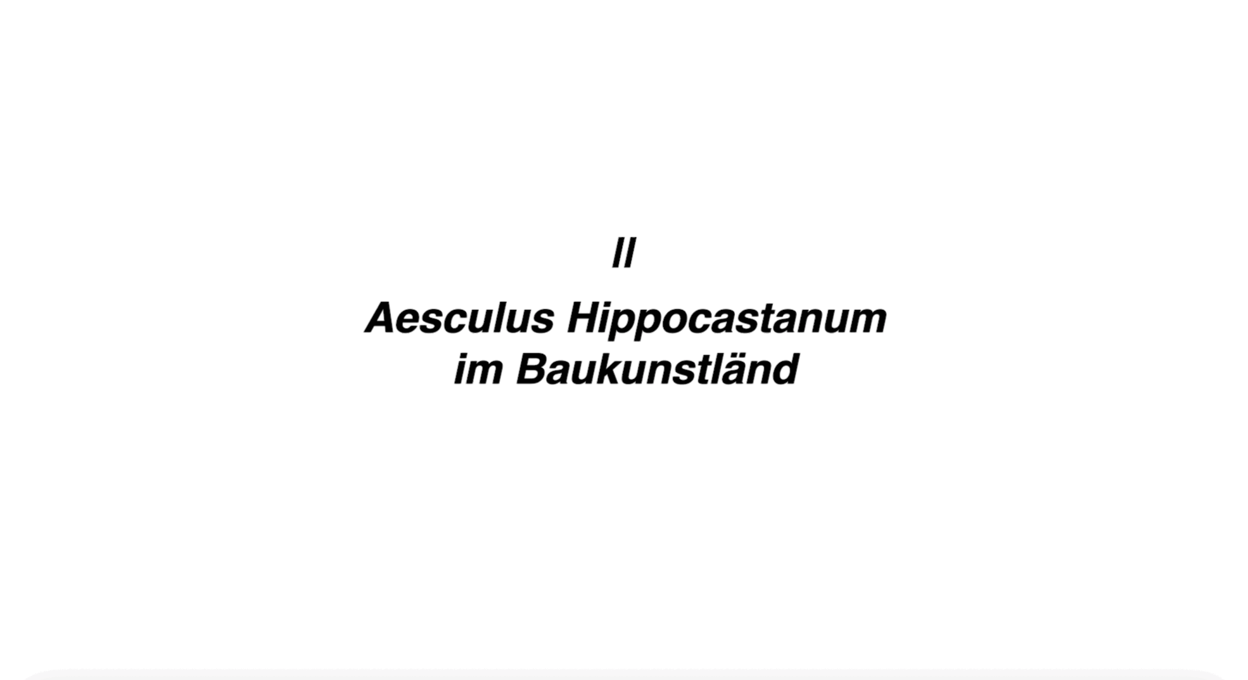 Aesculus Hippocastanum im Baukunstländ